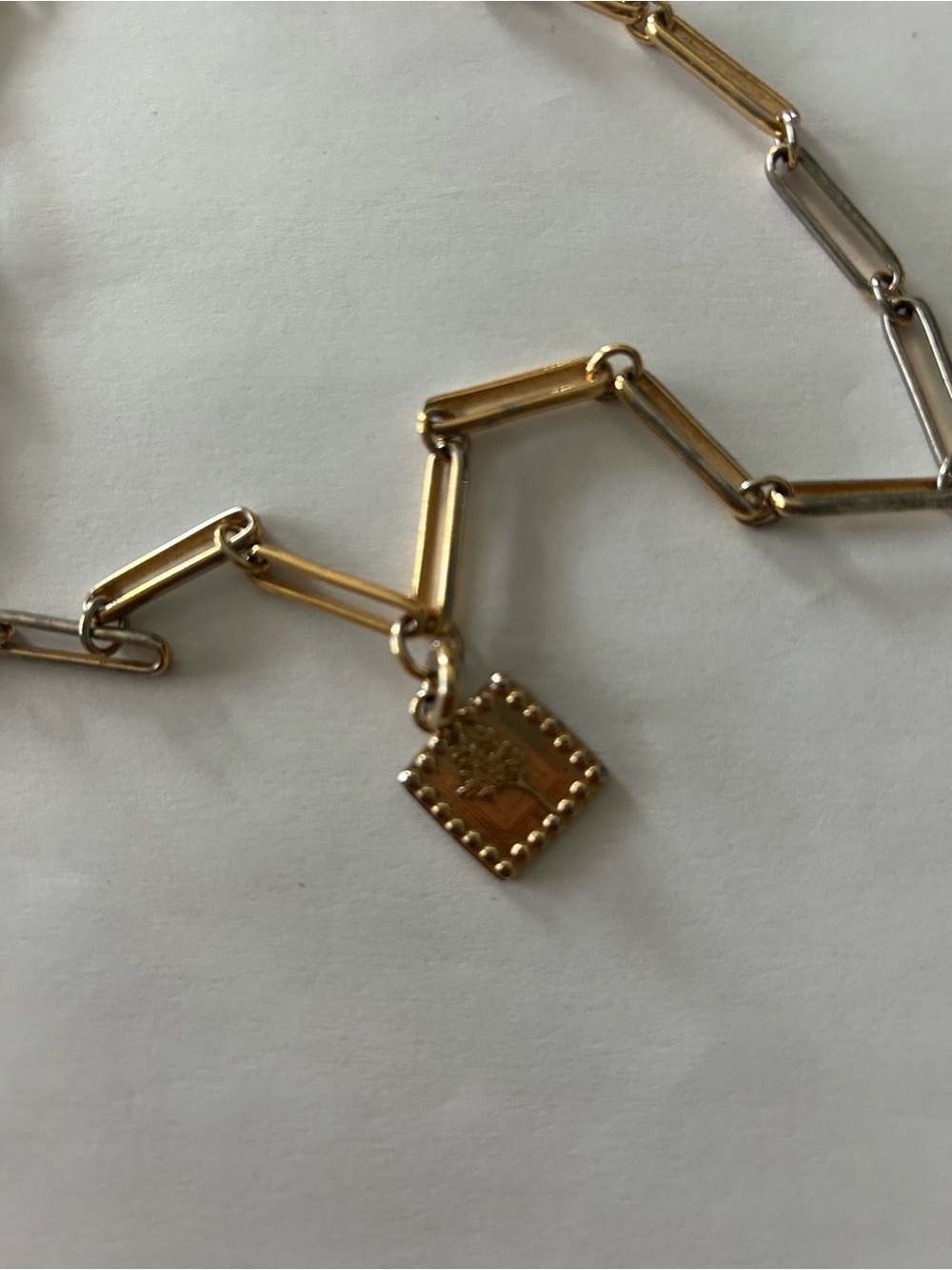 Luv AJ Gold-Tone Link Necklace with Tree Charm - Women Jewelry